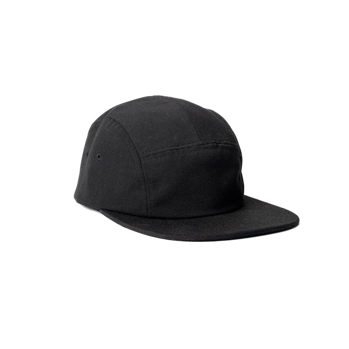 recycled-poly-flat-brim-5-panel-hat-r3 Web_PDP-FlatBrim5PanelHat_Studio_Front_Black.jpg